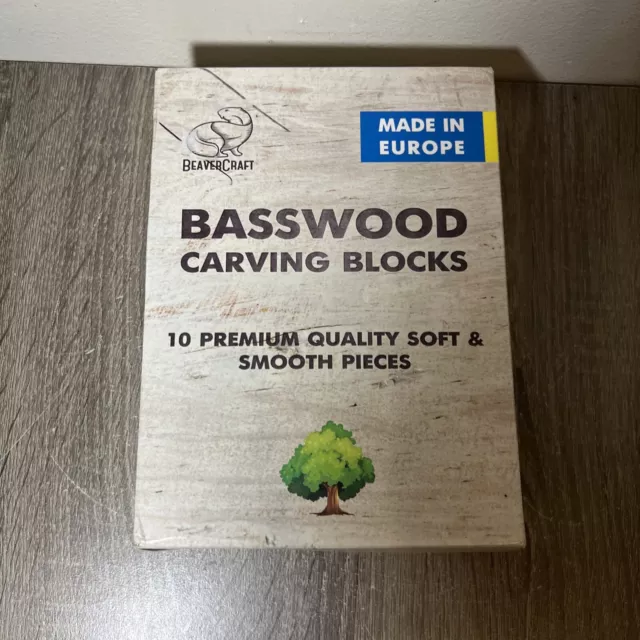 Juego de bloques de talla de madera baja BeaverCraft BW10 - madera baja para talla en madera - Wo...