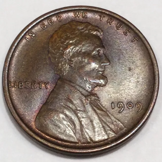 1909 VDB Lincoln Wheat Cent Penny Beautiful AU/BU Coin Rare Date