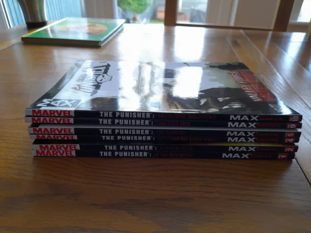 Marvel Max The Punisher x6 Graphic Novel TPB Lot Vol 1 2 4 5 9 10 2