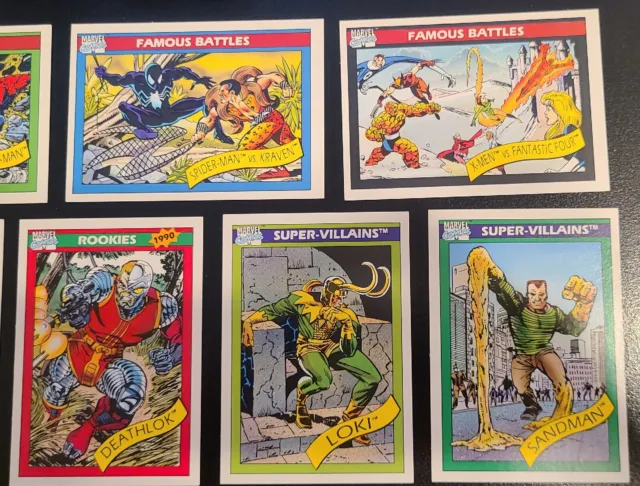 1990 11 Card Lot Marvel Trading Cards