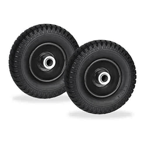 Roue De Brouette Tuyau En Caoutchouc Plein Roue De Secours Pneu Avec Essieu 4 80 4 00 8 390 Mm Jaune 1x 93490658