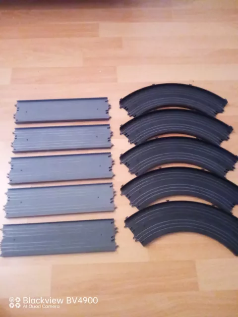 Lot de 10 rails pour circuit de voitures électrique TCR changement de file