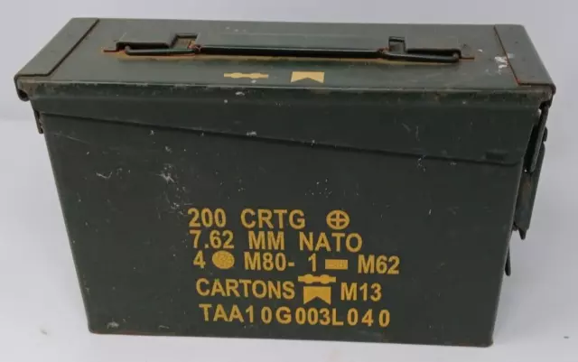 USGI 20mm AMMO CAN M548 1500 ROUNDS 7.62 METAL LARGE AMMO CAN EXCELLENT