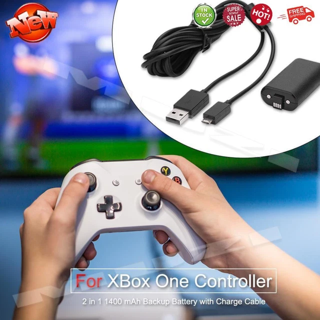  1400 MAH Batteria + Cavo USB per Controller Gamepad Wireless Xbox One