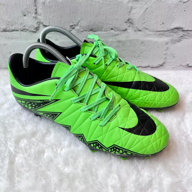 NIKE HYPERVENOM PHELON II FG "GREEN STRIKE" (749896 307) FOOTBALL BOOTS Size 7