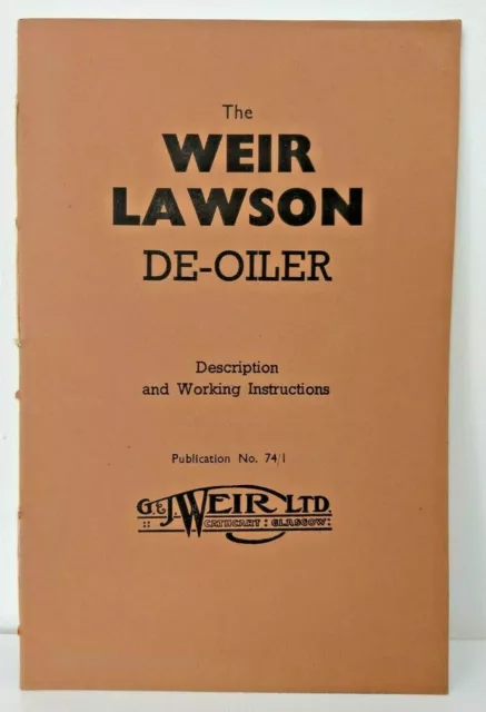 "Manual de descripción e instrucciones de trabajo GJ Weir Lawson De Oiler 8,5*5,5"