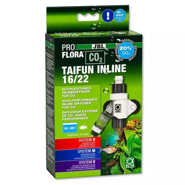 JBL ProFlora Aquarium Fish Tank CO2 Taifun Inline Diffuser 16/22