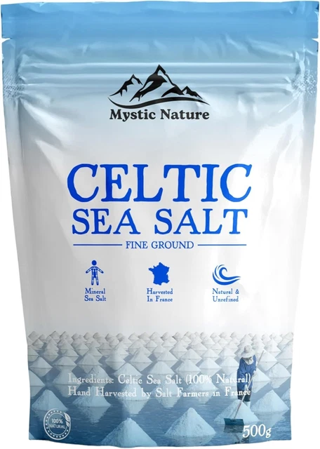 CELTIC SEA SALT - 500g Fine Ground 100% Natural Mineral Sea Salt £9.49 ...