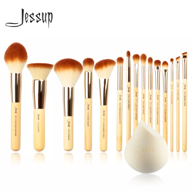Jessup Makeup Brushes Set 15Pcs Powder Foundation Eyeshadow Blush Blending Brush
