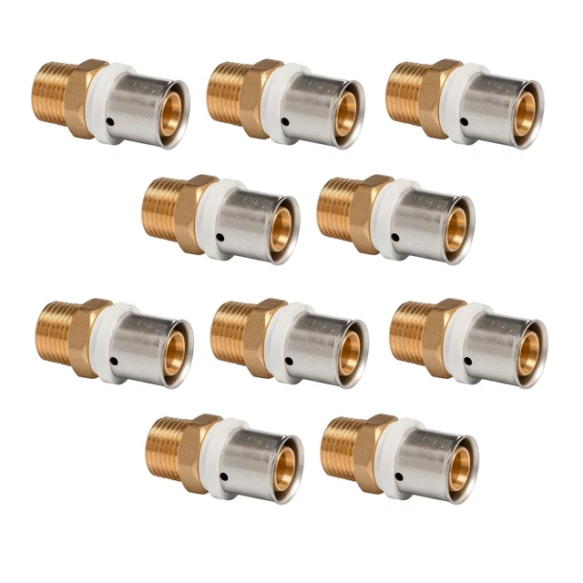 Nipplo Di Riduzione In Ottone Nichelato Con Filettatura Esterna Cilin G1 2 E Filettatura Interna G3 8 - Foto 3