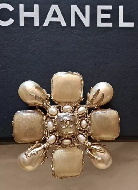 NEW CHANEL PEARL Large Pin brooch $562.14 - PicClick