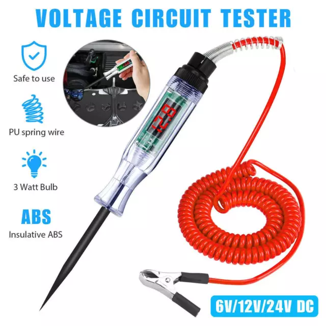 6-24V Digital Electric Circuit LCD Tester Test Light Car Truck Voltage Probe Pen 2