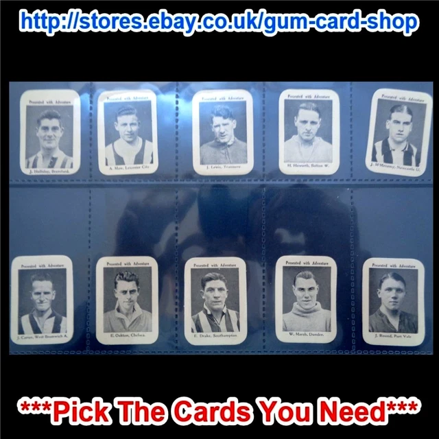 D.c. Thomson - Footballers, Hunt The Cup 1934 (Vg) *Please Select Card*