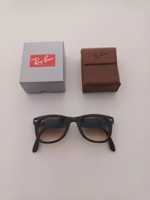 Ray Ban Rb4105 50-22 710/51 Folding Wayfarer Tartarugato  Lente Marrone Sfumato