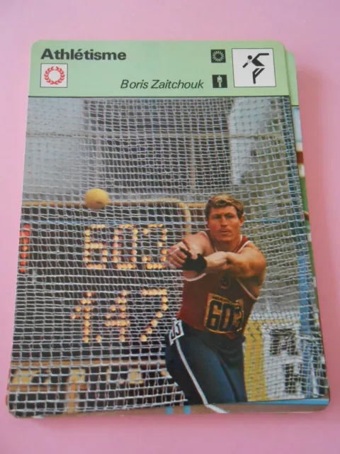 Athlétisme Boris Zaitchouk né à Moscou Fiche Card 1978