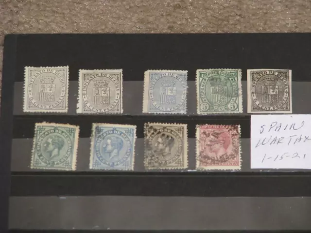 Spain-War Tax Stamps Used & Unused