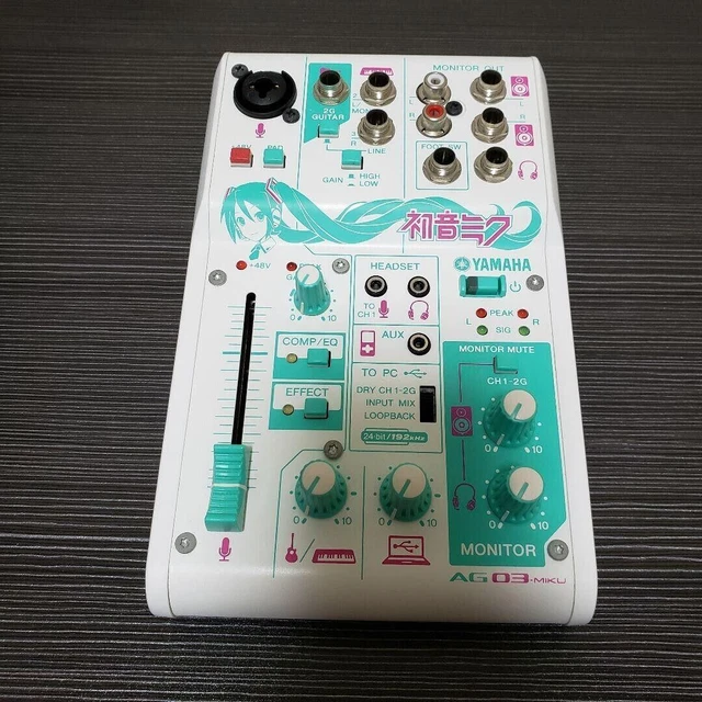 YAMAHA AG03-MIKU HATSUNE Miku Webcasting Mixer 3-Channel USB Audio