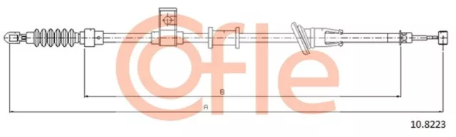 COFLE Bremsseil Seilzug Feststellbremse 10.8223 für VOLVO S40 1 644 V40 645