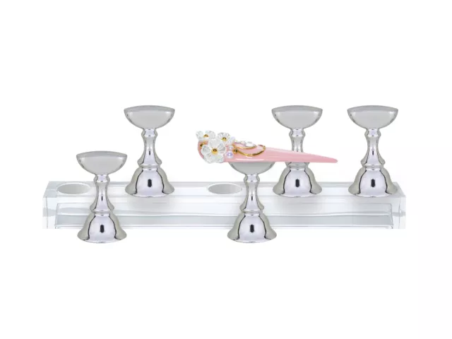 5 x supporto punta display magnetico nail art unghie supporto presentazione rosa 2