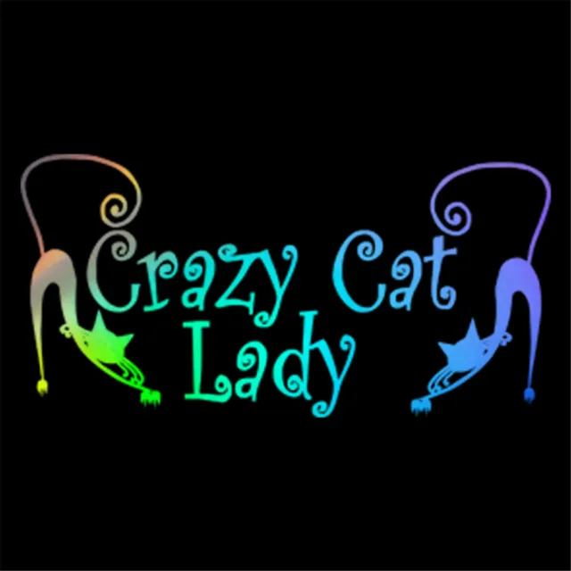 Crazy Cat Lady Car Sticker Vinyl Decal Window Auto Bumper Wall Laptop Decor