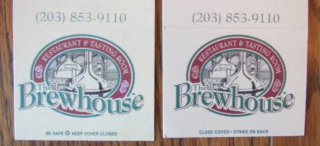 Brewhouse Brew Pub (South Norwalk, Connecticut) Beer Matchbook Matchcovers -F1 3