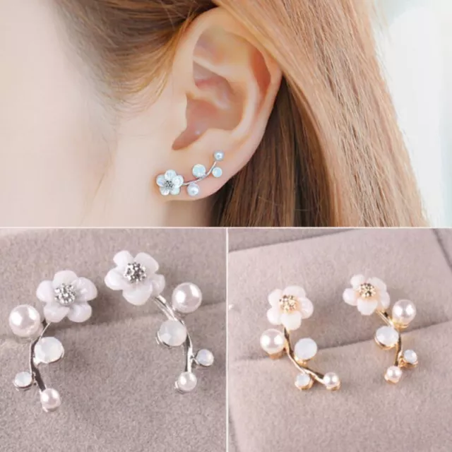 Women Fashion Jewelry Earrings Lady Elegant Crystal Rhinestone Ear Stud Gifts