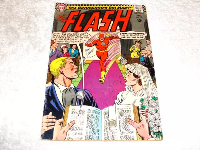 The Flash #165 (Nov 1966, DC Comics), 2.0-2.5 GD, Barry Allen Wedding, Rev Flash