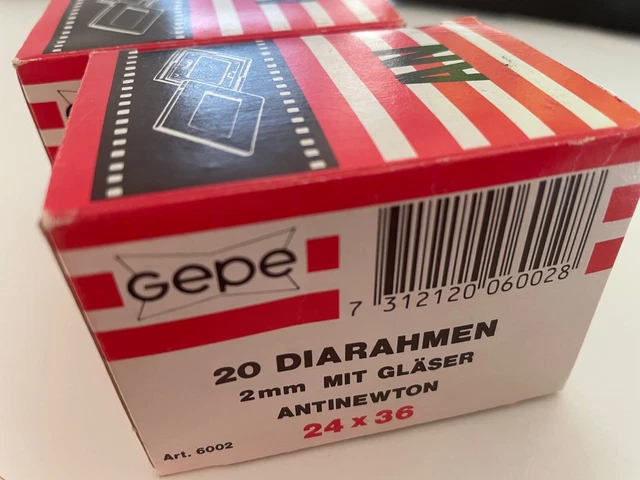 2 x 20 Gepe Diarahmen 24x36 Art. 6002 mit Antinewton-Gläsern