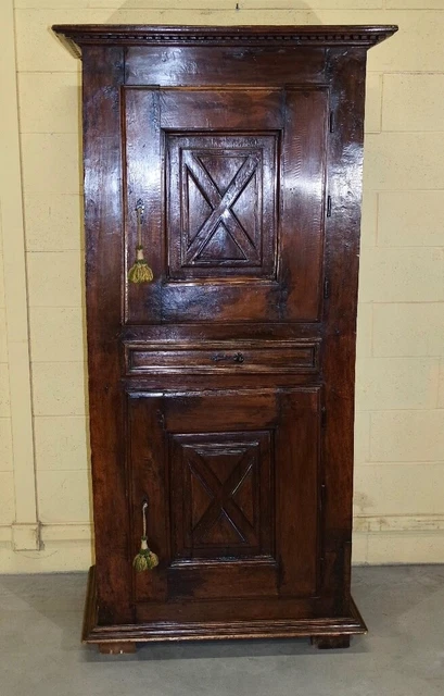 antica dispensa stile Luigi XIII epoca '600 in noce massello