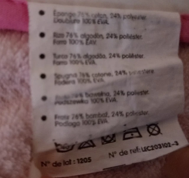 Bavoir à manches Mots d'enfants Très bon état 6