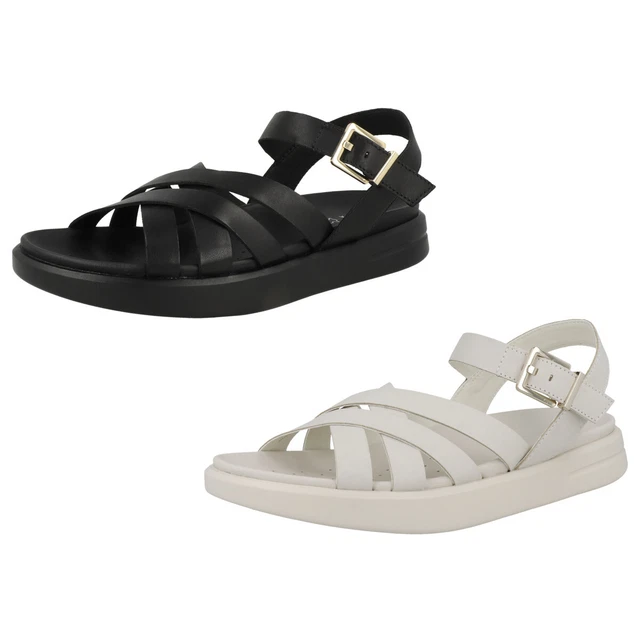 Geox D Xand 2.2s B Sandali Con Zeppa Donna - Camoscio, Gomma, Pelle, Comodi E Traspiranti