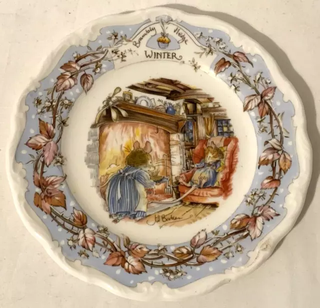 Royal Doulton Brambly Hedge Winter Plate 1982 16cm Diameter