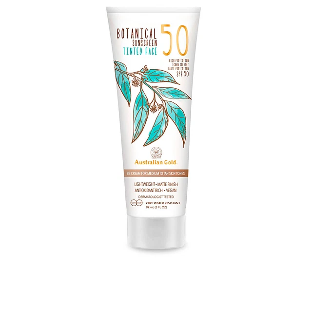 Solar Australian Gold unisex BOTANICAL SPF50 tinted face #medium-tan