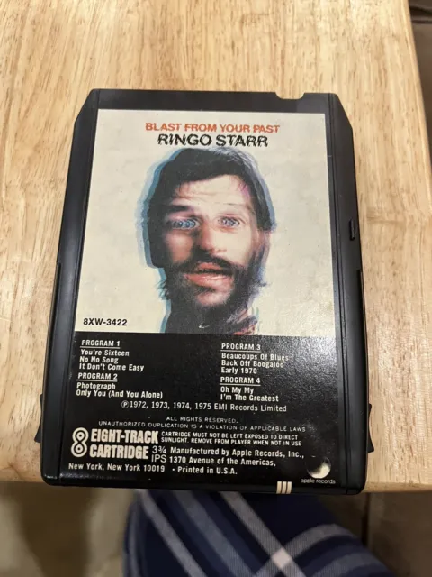 Ringo  Starr Blast From Your Past Apple 8 Track Tape Refurbished.