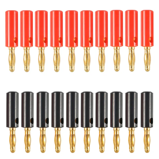 20PCS 4mm Gold-plated Audio Speaker Wire Cable Banana Plugs Screw Type Connector