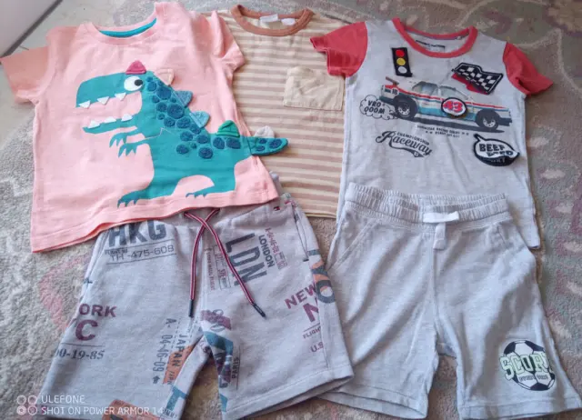 Baby boy 18-24 months summer bundle NEXT ZARA Hilfiger H&M mix match t-shirt