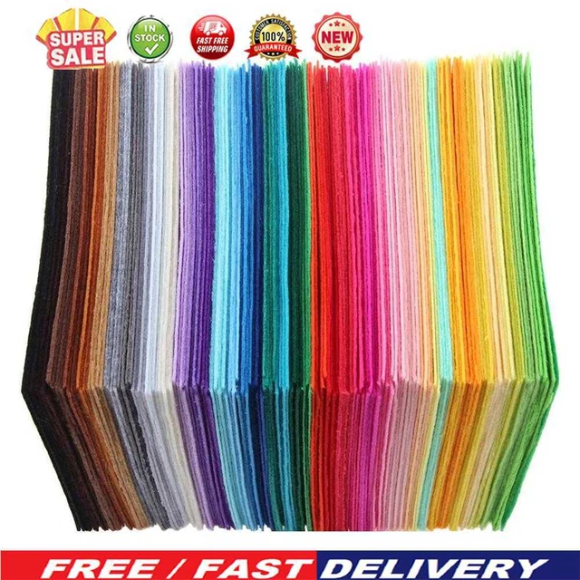 40 un. accesorios de costura de tela de fieltro 10x10 cm tela suave no tejida para muñecas juguetes