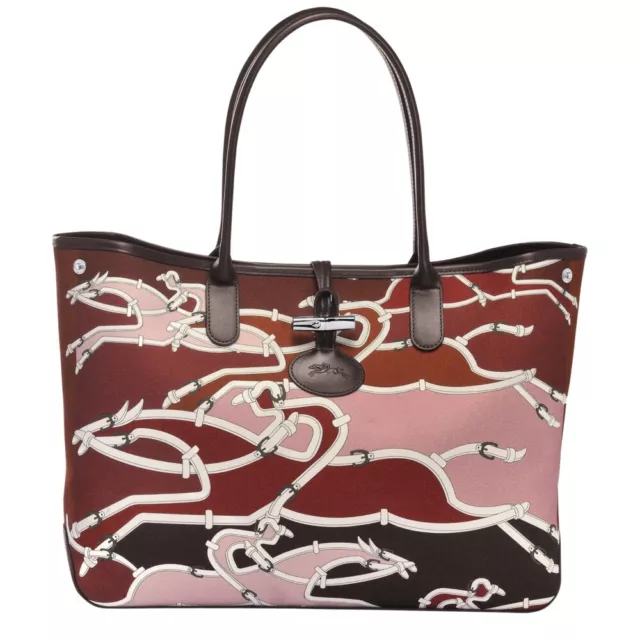 New LONGCHAMP  *Limited Edition* Burgundy Roseau Gallop Shoulder Tote -MSRP $545