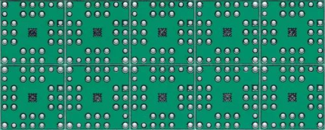 QFN24-4x4, HWQFN24-4x4, TQFN24-4x4 0.50mm(0.02") to 4 x IDC2x3 - 10 PCS. [UK]. 2