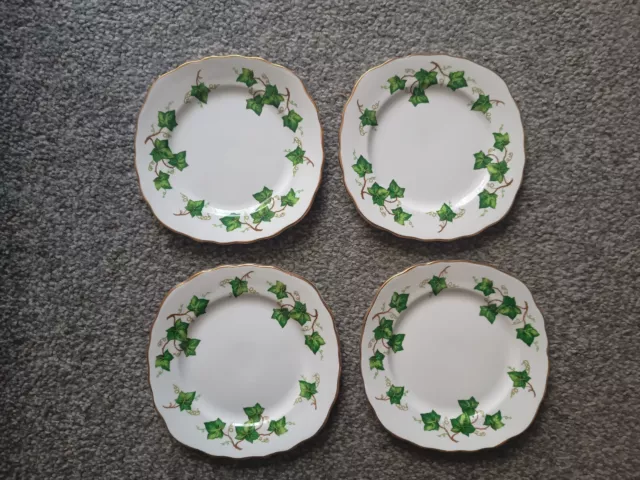 4 x Colclough Ivy Leaf 16 cm Side Plates