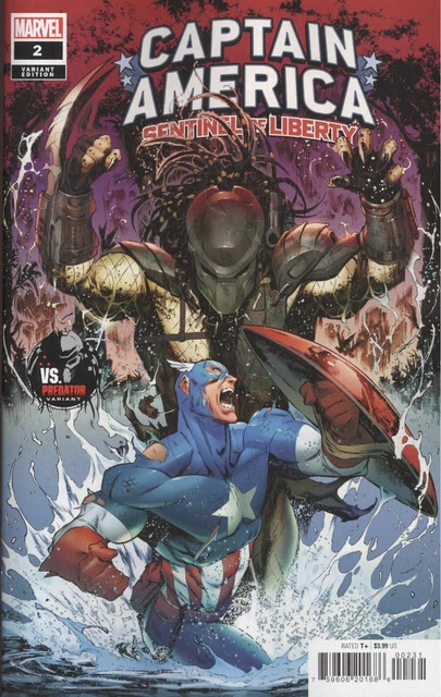 Captain America Sentinel Of Liberty #2 Coello Predator Variant Vf/Nm Marvel Hohc