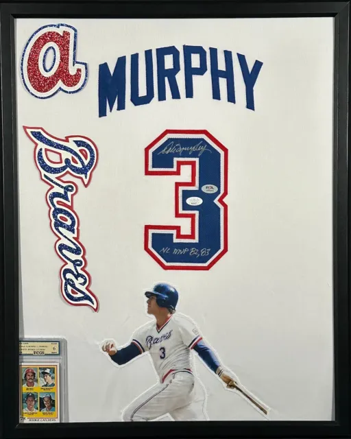 Dale Murphy Atlanta Braves Signed Jersey Baseball Framed Graded Card Auto RC