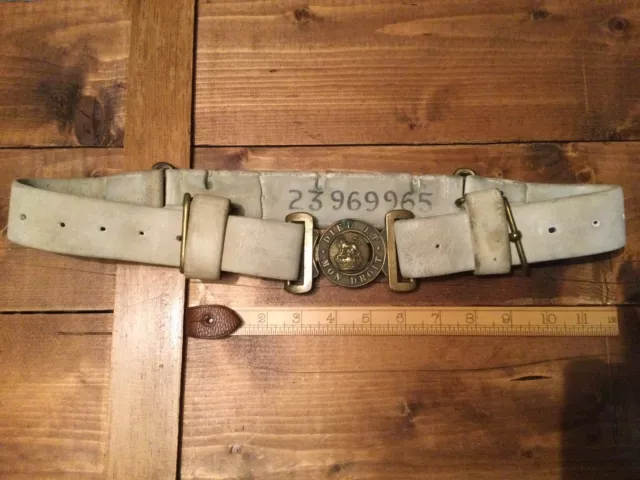 Victorian Boer War Slade Wallace Buff Leather Belt .