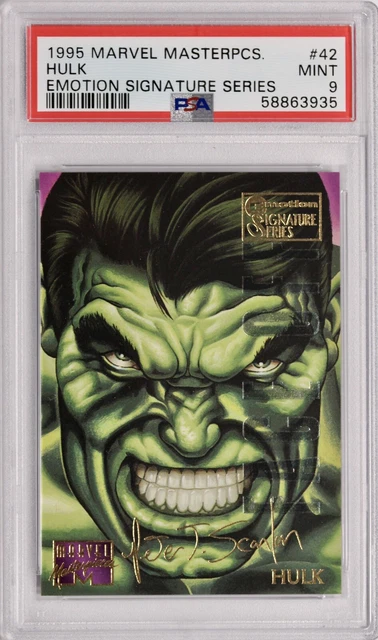 1995 Marvel Masterpieces PSA 9 HULK #42 Emotion Signature Series - POP 3! MINT