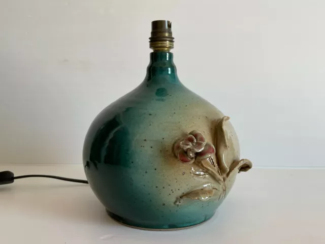 Superbe pied de lampe en grès signé Gabriel HAMM  Vintage Céramique  An 60's