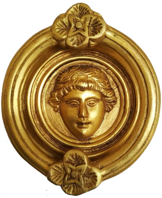 Heurtoir de porte de conception romaine en laiton fait à la main, décor de...