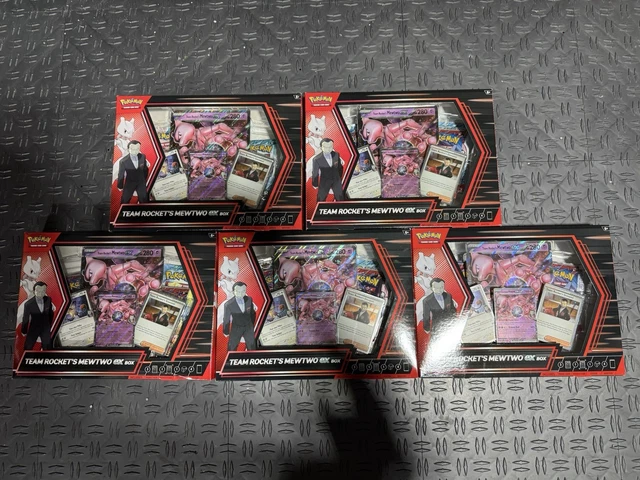 POKEMON DESTINED RIVALS Team Rocket’s Mewtwo Ex Box 5x. 2 Box Bent ...