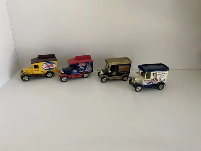 Golden Wheel Pepsi Delivery Truck Dicast 1:64 Scale Set Of 4 Vintage