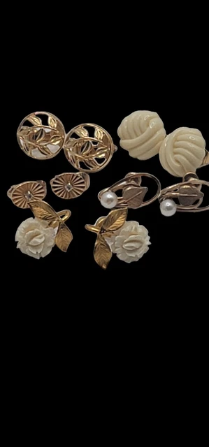Vintage Estate Gold Filled Avon, Vandell Earrings
