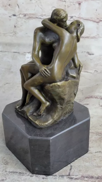 Il Bacio Di Rodin IN Bronzo Scultura Fatto a Mano Statua Art - Nude